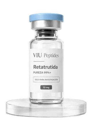 Vial ViuPeptides Retatrutide 10 mg para investigación, México