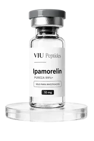 Vial ViuPeptides Ipamorelin 10 mg para investigación, México