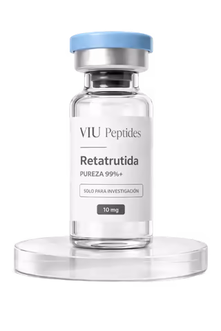 Vial ViuPeptides Retatrutide 10 mg para investigación, México