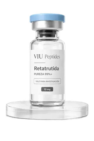 Vial ViuPeptides Retatrutide 10 mg para investigación, México
