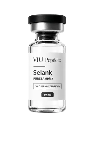 Vial ViuPeptides Selank 10 mg para investigación científica en México