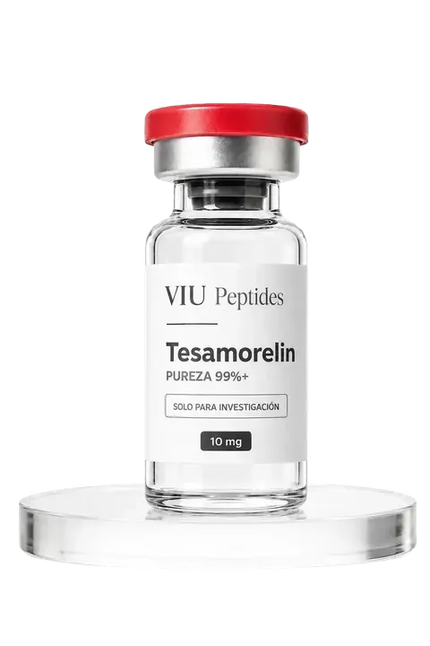 Vial ViuPeptides Tesamorelin 10 mg para investigación, México