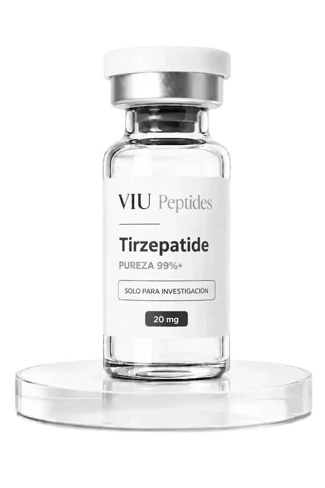 Vial ViuPeptides Tirzepatida 20 mg para investigación, México