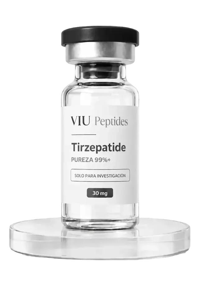 Vial ViuPeptides Tirzepatida 30 mg para investigación, México
